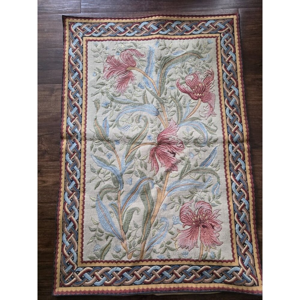 William Morris Inspired Fleurs De William Tapestry Made In France